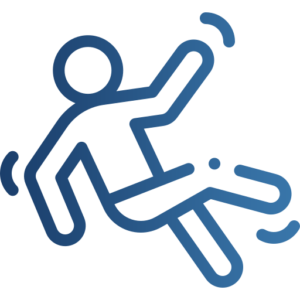 Slip and fall accident icon