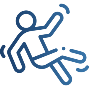 Slip and fall accident icon